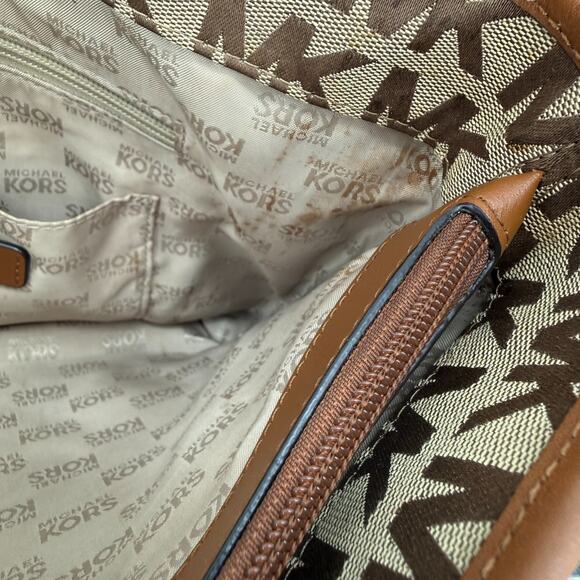 Michael Kors MK Signature Tote Shoulder Handbag Purse - Picture 8 of 14